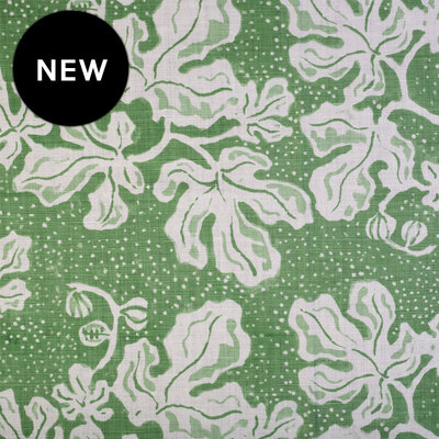 Anna Spiro Elsternwick Fig Linen Fabric - Kilta Green