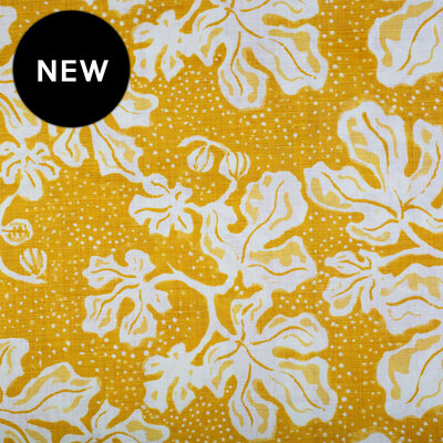 Anna Spiro Elsternwick Fig Linen Fabric - Yellow