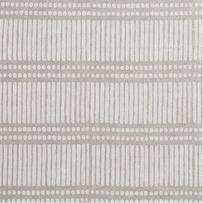 Walter G Dot Dash Linen Fabric - Chalk