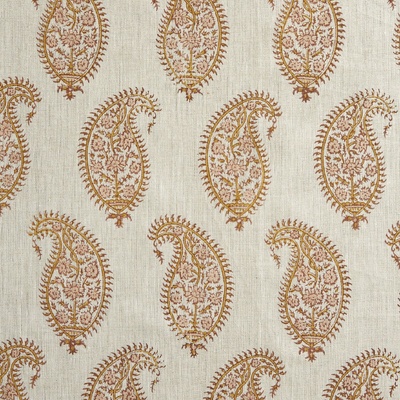 Walter G Paisley Linen Fabric - Petal