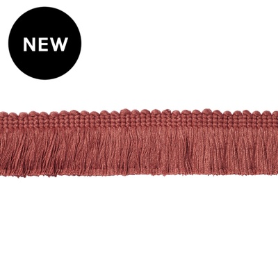 Small Ruche Fringe Trim - Rust