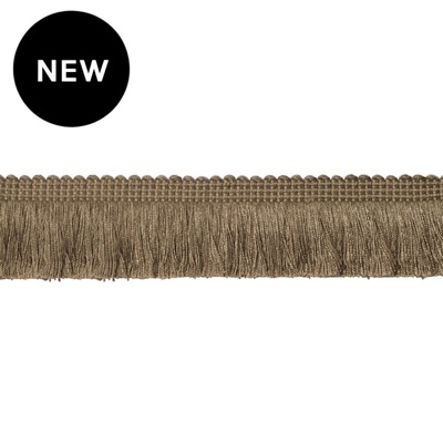 Small Ruche Fringe Trim - Khaki