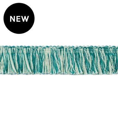 Small Ruche Duo Fringe Trim - Teal/Mint