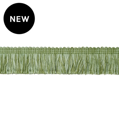 Small Ruche Duo Fringe Trim - Olive/Sage