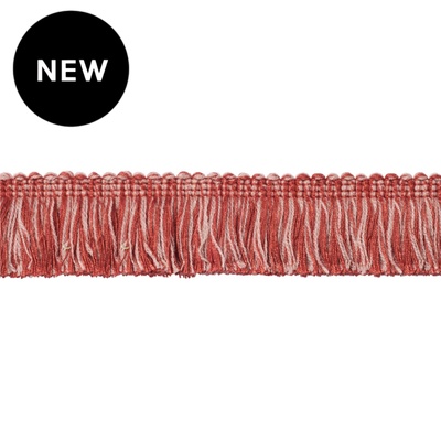 Small Ruche Duo Fringe Trim - Blush/Madder