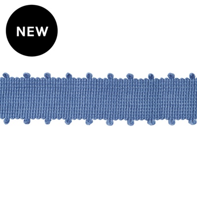 Picot Braid Trim 40mm - Denim