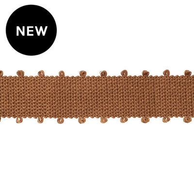 Picot Braid Trim 40mm - Chestnut
