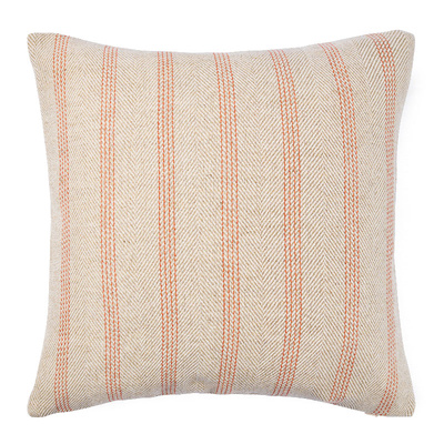 Multi Twill Stripe Chilli Cushion Cover - Various Sizes