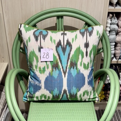 Cashew Nut Love Blue/Green Cushion Cover, 55cm