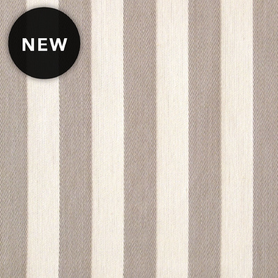 Riviera Stripe Cotton Fabric - Putty