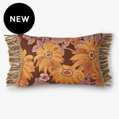 Bonnie and Neil Marigold Amber Linen Cushion - 60cm x 40cm