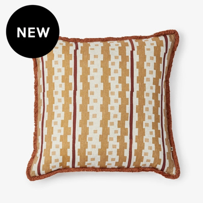 Bonnie and Neil Bauhaus Tan Linen Cushion - 60cm