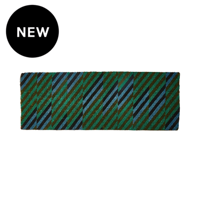 Bonnie and Neil Patchwork Blue Green Long Door Mat