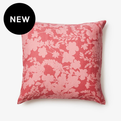 Bonnie and Neil Petal Pink Linen European Pillowcases (Set of 2)