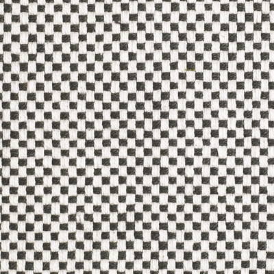 Hopsack Nylon Backed Basket Weave Cotton Fabric - Charcoal/White