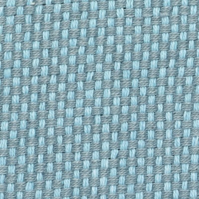 Hopsack Nylon Backed Basket Weave Cotton Fabric - Sea/Storm