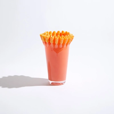 Kiki Pump Orange Glass Vase