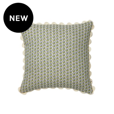 Bonnie and Neil Petit Madeline Blue Linen Cushion - 50cm