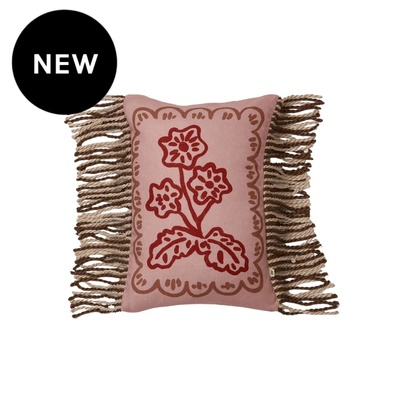 Bonnie and Neil Martine Mini Buff Linen Cushion - 30cm x 40cm