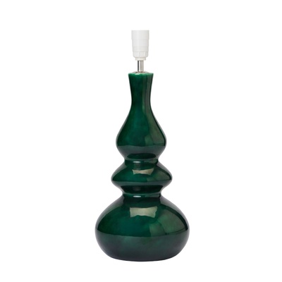 Triple Gourd Ceramic Lamp Base - Blue Grass