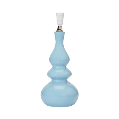 Triple Gourd Ceramic Lamp Base - Sky Blue