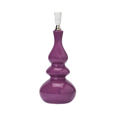 Triple Gourd Ceramic Lamp Base - Grape