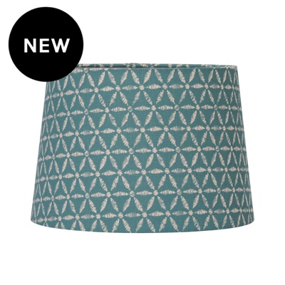 Tin Daisy Teal Empire Lampshade - 33cm x 28cm x 23cm