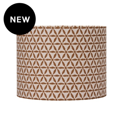 Tin Petal Ginger Drum Lampshade - 36cm x 36cm x 28cm