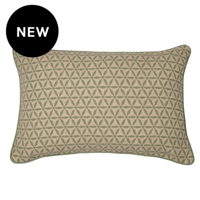 Tin Petal Mint with Ruff Spearmint Piping Cushion Cover - Various Sizes