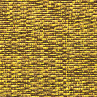 Ruff Hand Woven Textured Cotton Fabric - Curry