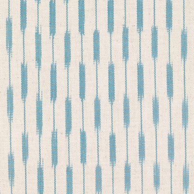 Lomandra Hand Woven Stripe Ikat Cotton Fabric - Cornflower