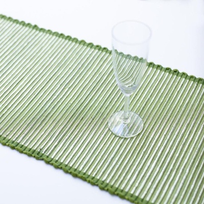 Table Runner Tinsel Green