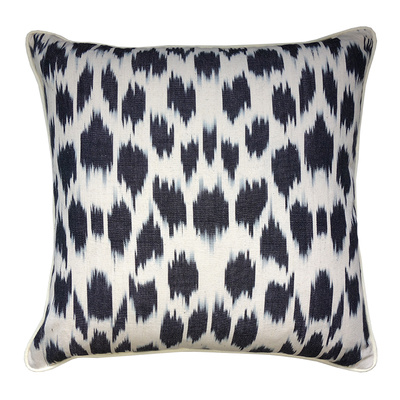 Snow Leopard Cushion Cover, Black / White - Various Sizes